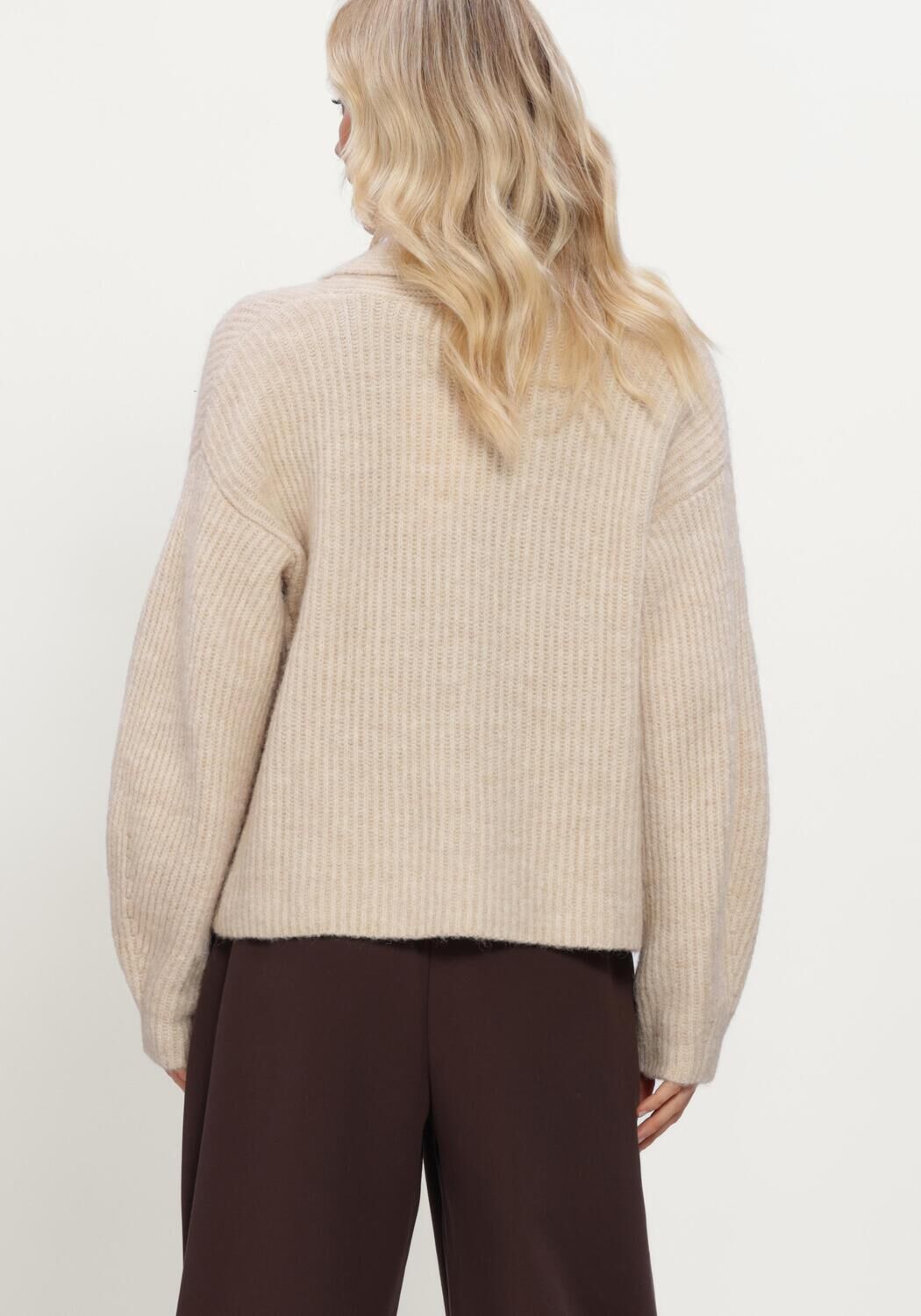 Beige MSCH COPENHAGEN Trui MSCHVIANNIE CARDIGAN - large