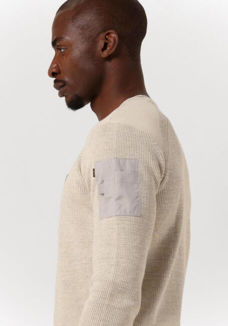 Gebroken wit PME LEGEND Trui LONG SLEEVE R-NECK COTTON RIB - large