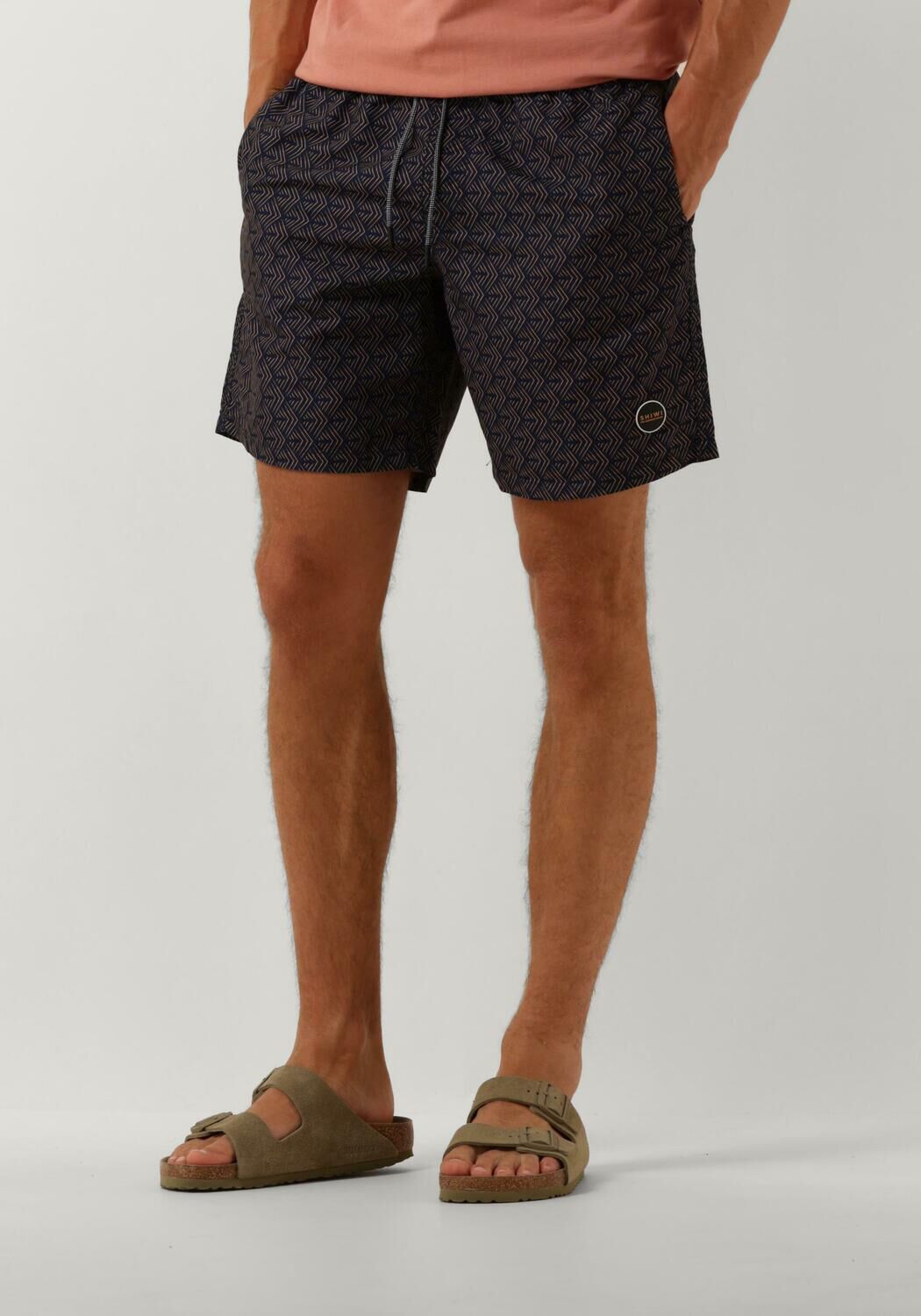 SHIWI Heren Zwembroeken Men Swimshort Geo Arrow Donkerblauw