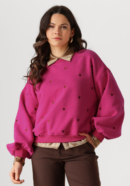 Roze YDENCE Trui SWEATER HEARTS - large
