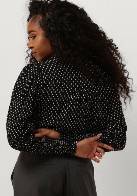 Zwarte NEO NOIR Blouses CAMISA MINI STITCH BLOUSE - large