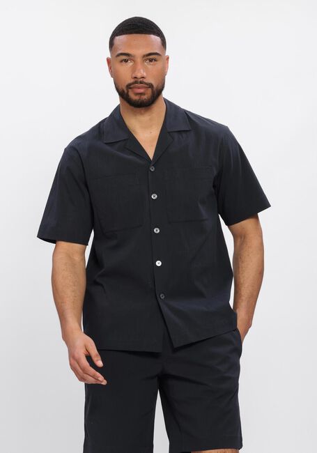 Donkerblauwe JC RAGS Casual overhemd CASUAL SHIRT AARON WRINKLE - large