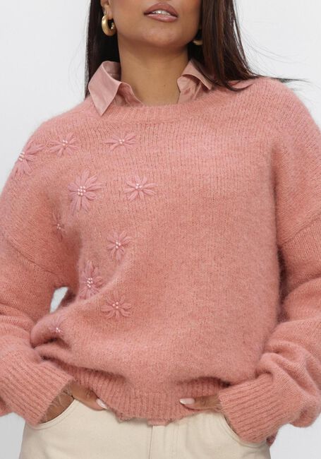 Roze NUKUS Trui KONSTANZA PULLOVER FLOWER - large