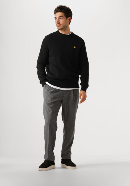Zwarte LYLE & SCOTT Trui LAMBSWOOL BLEND CREW NECK JUMPER - large