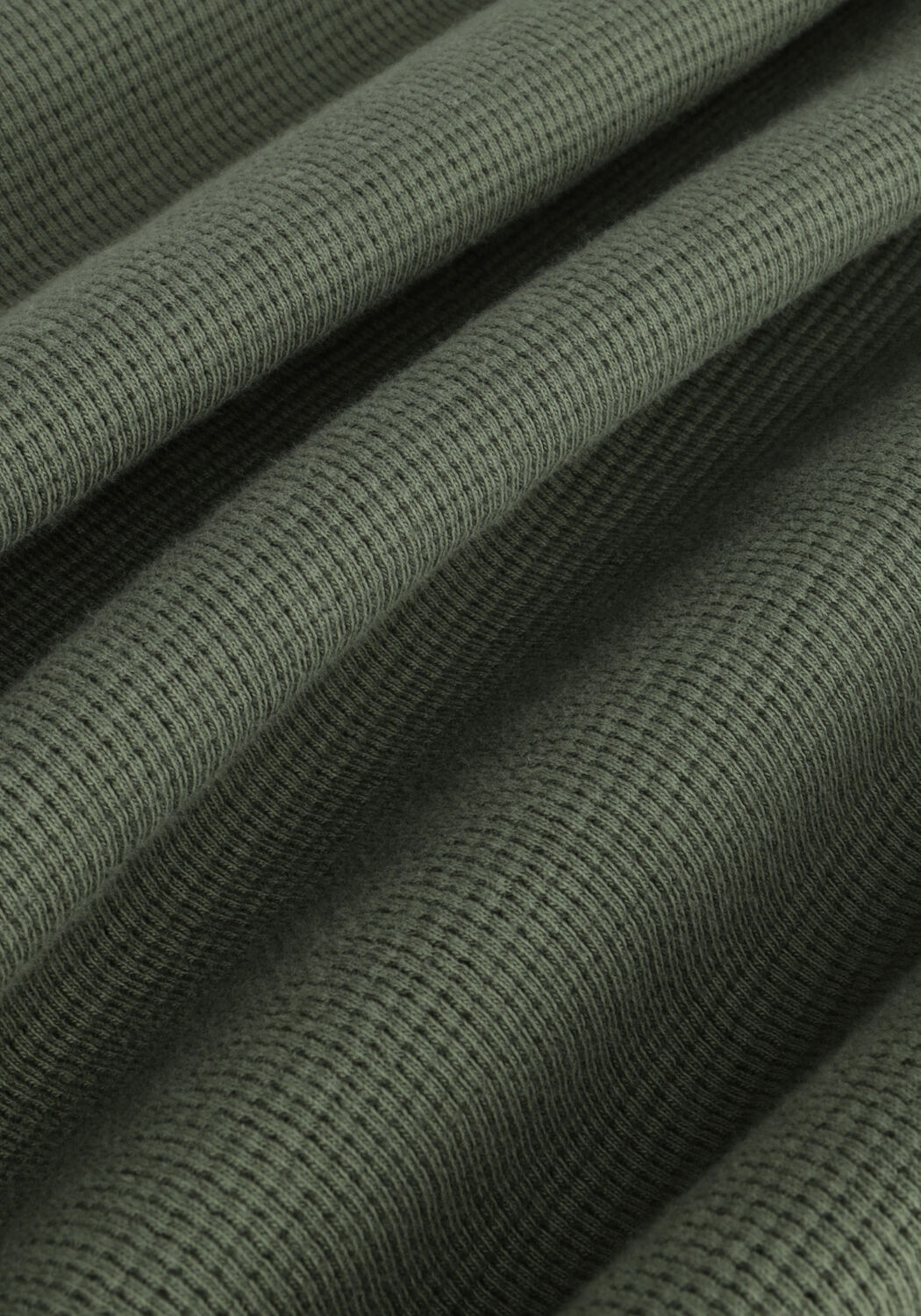 Donkergroene CALVIN KLEIN Trui WAFFLE LS TEE - large