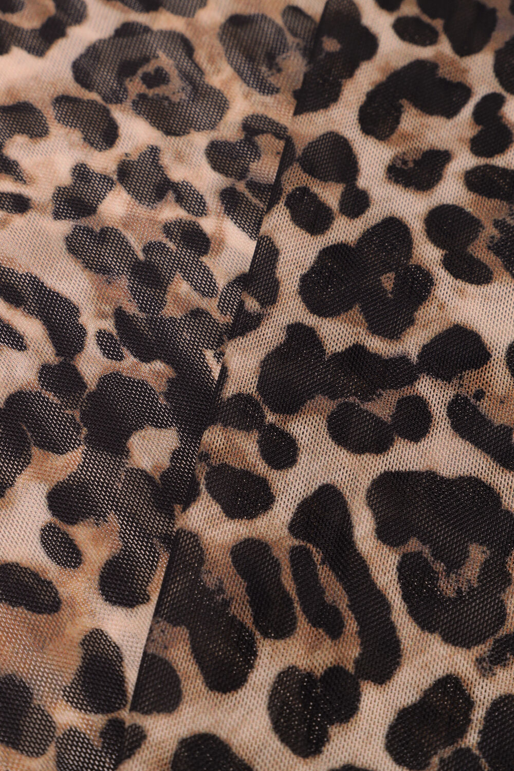 Bruine NOTRE-V T-shirt NV-GINNY LEO MESH TOP - large