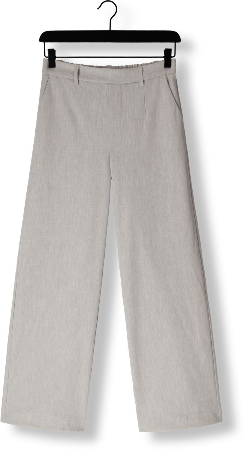 OBJECT Dames Broeken Objlisa Wide Pant Lichtgrijs