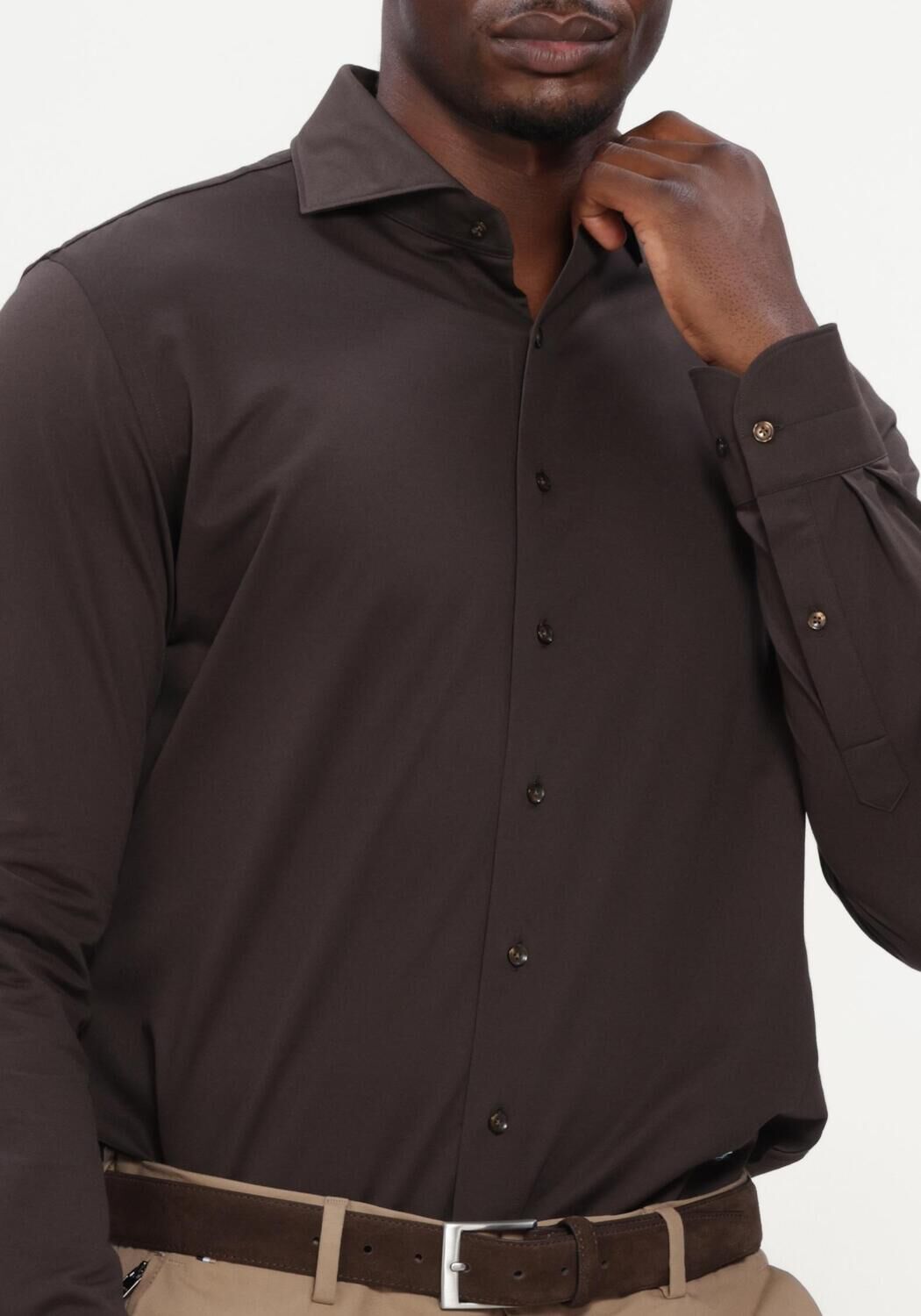 Profuomo Heren Overhemden Shirt X-cutaway - Bruin, foto 4