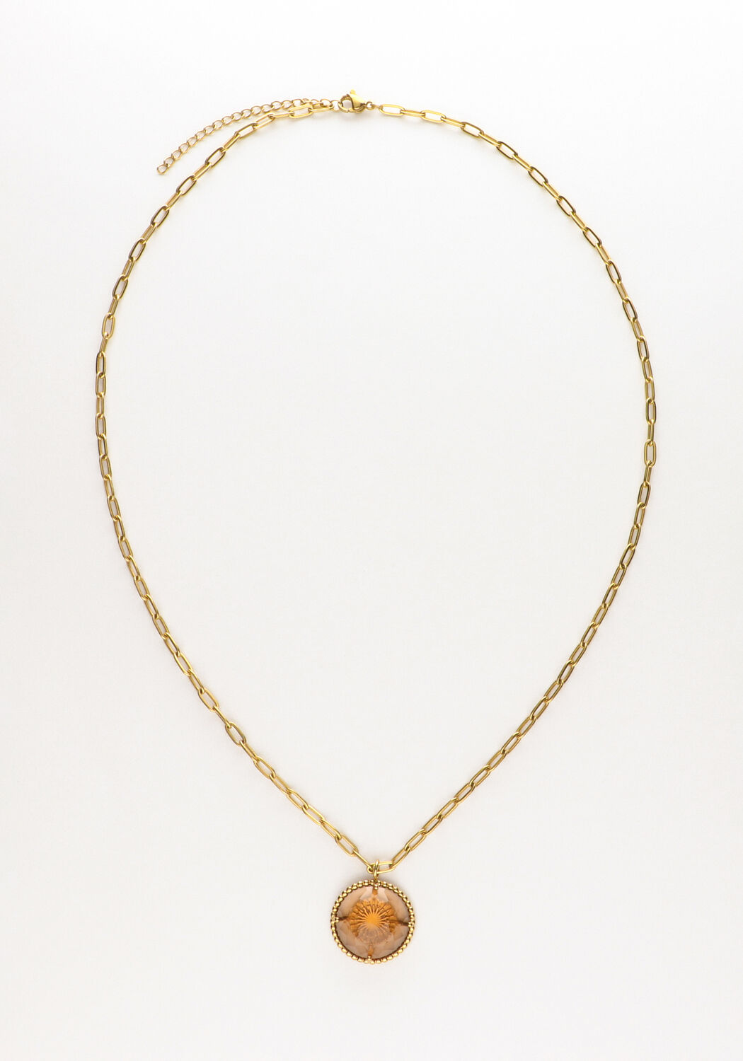 Goudkleurig NOTRE-V Kettingen KETTING GLAS STEEN