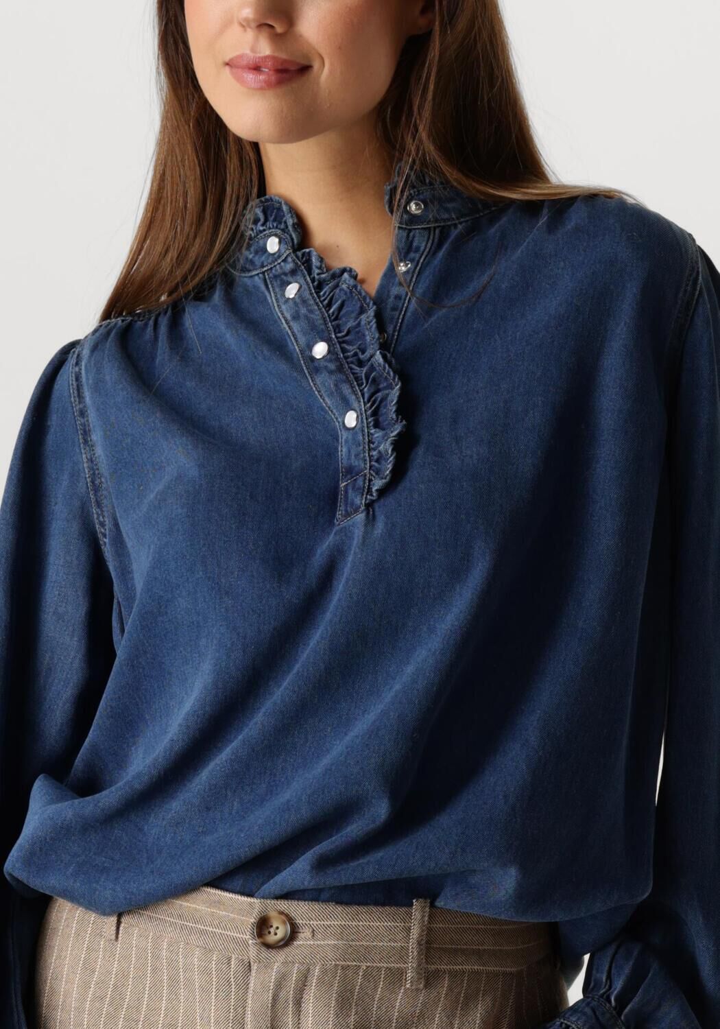 SUNCOO Dames Blouses Laura Blauw