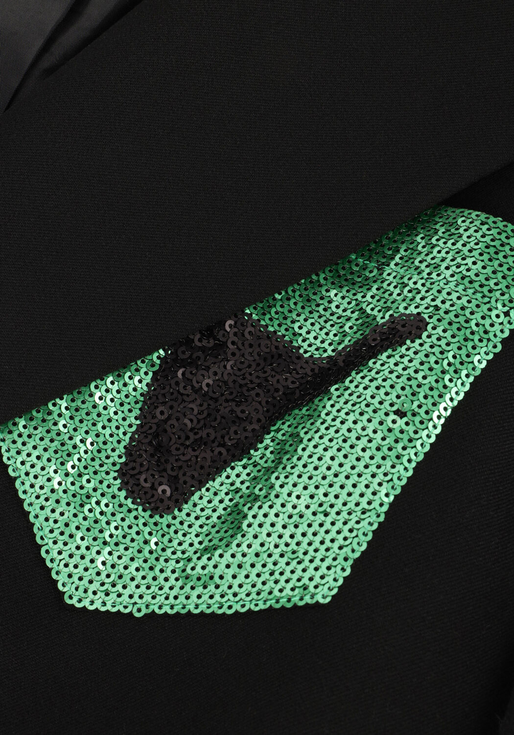 Zwarte ALIX THE LABEL Blazer LADIES WOVEN SEQUIN POCKET BLAZER - large