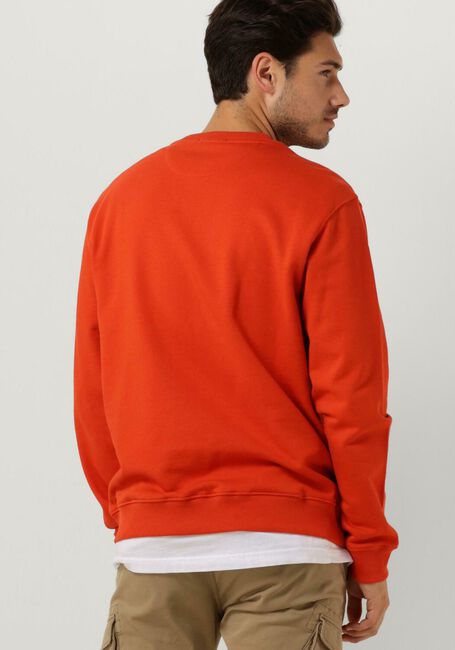 Rode SCOTCH & SODA Trui ESSENTIALS LOGO BADGE CREW NECK SWEAT - large