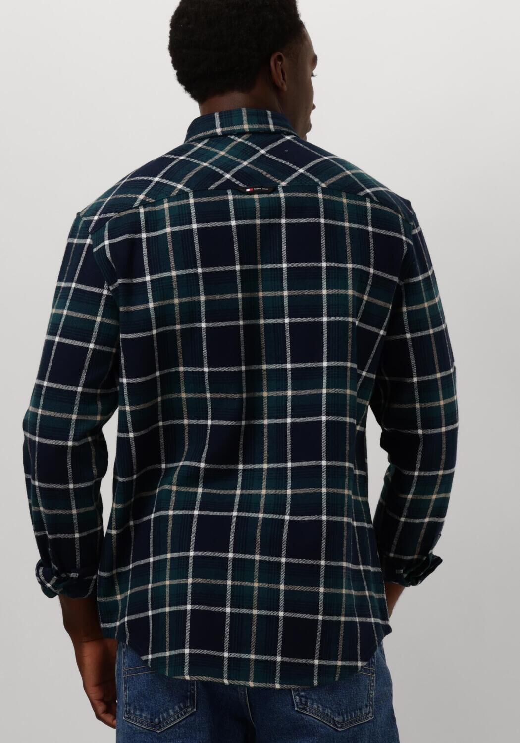 TOMMY JEANS Heren Overhemden Tjm Reg Check Flanne Shirt Blauw