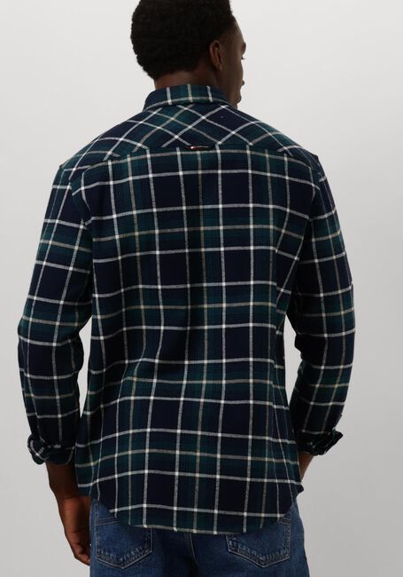 Blauwe TOMMY JEANS Casual overhemd TJM REG CHECK FLANNE SHIRT - large