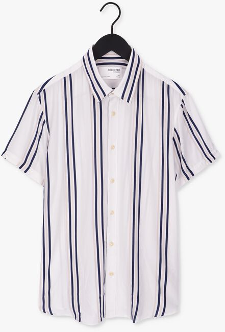 Groene SELECTED HOMME Casual overhemd SLHSLIMCARL SHIRT SS STRIPES - large