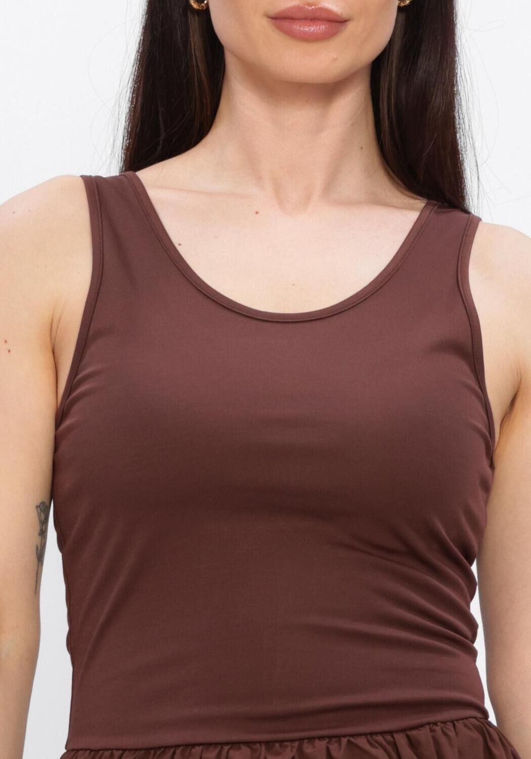 Bruine MINUS Jurken MSMARIE MIDI DRESS - large