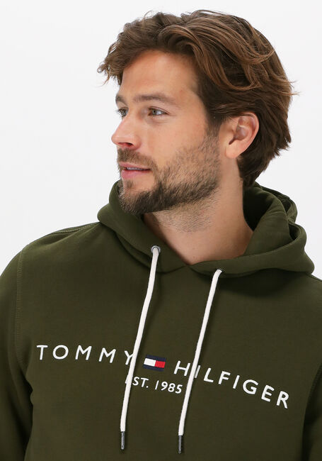 Olijf TOMMY HILFIGER Sweater TOMMY LOGO HOODY - large