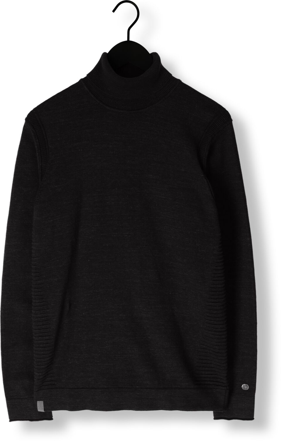 CAST IRON Heren Truien & Vesten Turtleneck Cotton Heather Plated Zwart