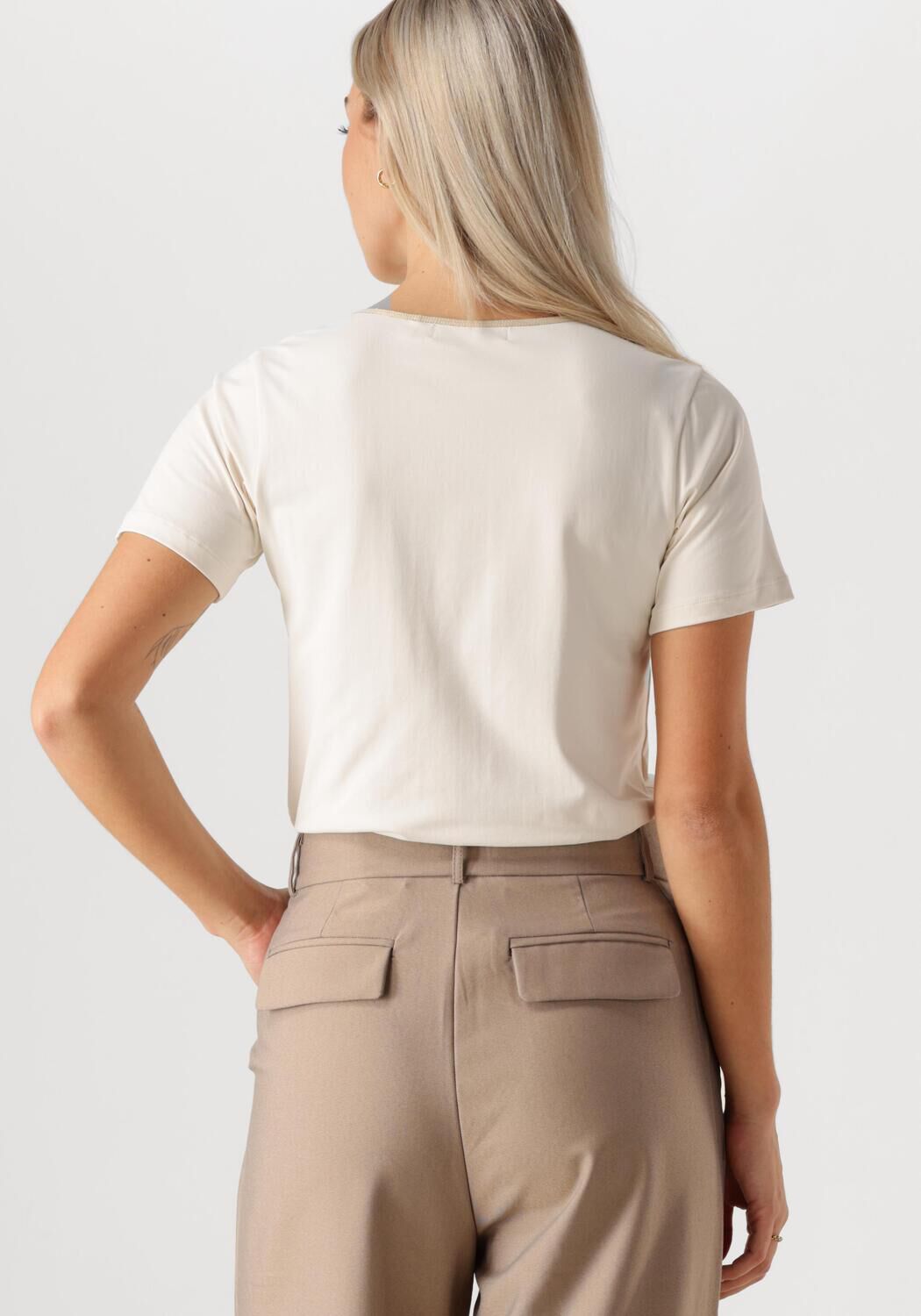 NUKUS Dames Tops & T-shirts Tirza Top Uni Gebroken Wit