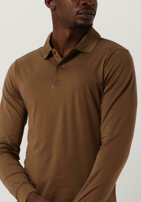 Bruine CALVIN KLEIN Polo SMOOTH COTTON SLIM LS POLO - large