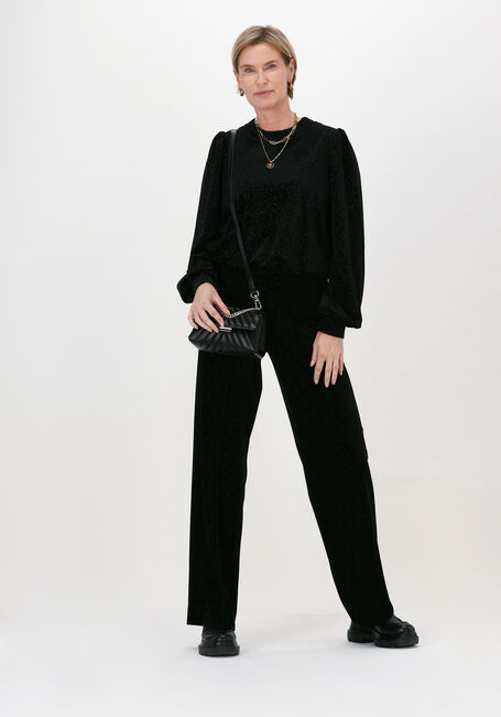 Zwarte SECOND FEMALE Wijde broek SACHA TROUSERS - large