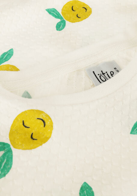 Gebroken wit LÖTIEKIDS T-shirt JACQUARD BLOUSE TEE - large