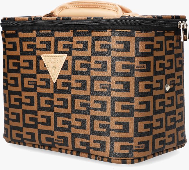 Bruine GUESS Toilettas 40TH ANNIVERSARY BEAUTY CASE - large