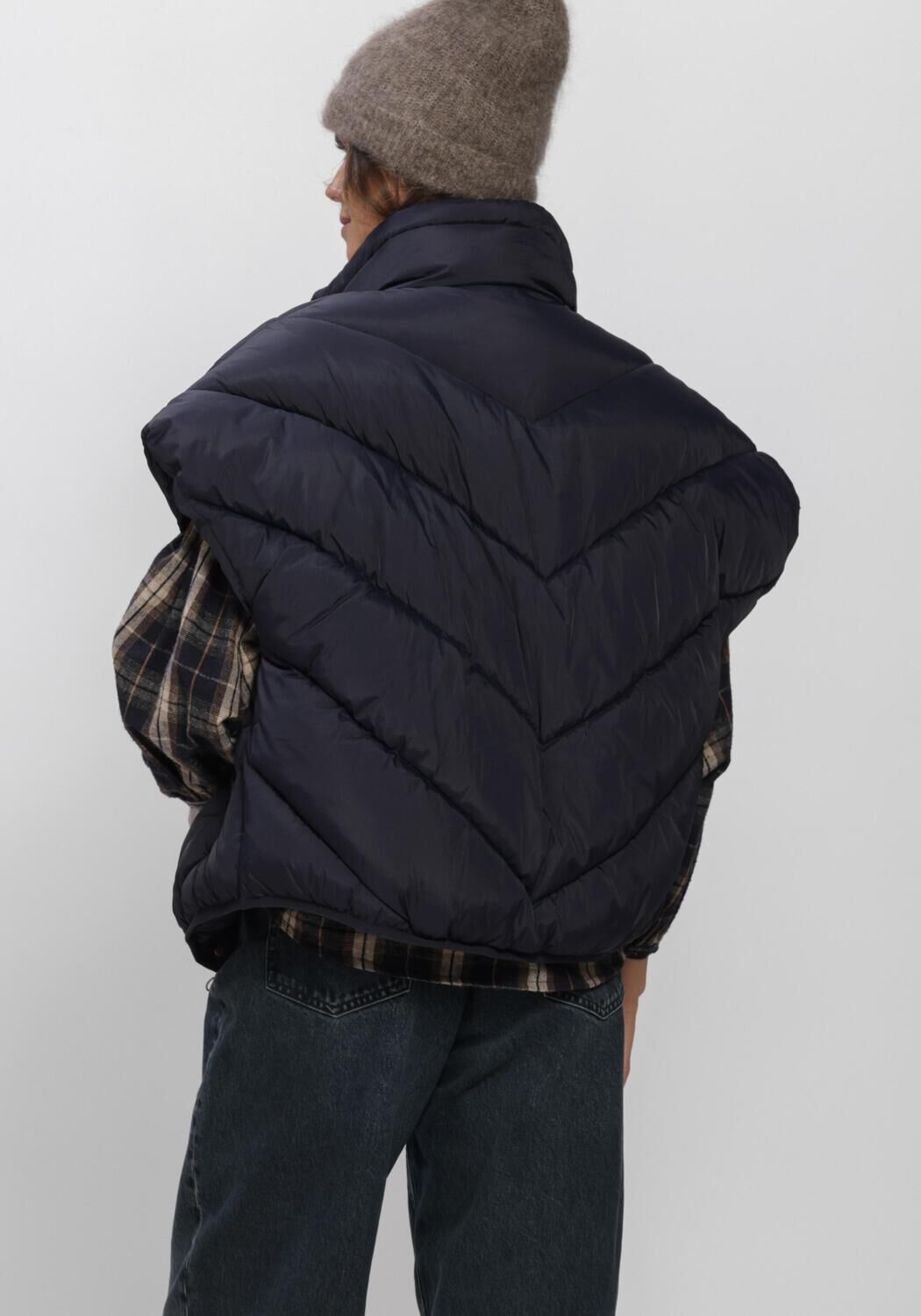 Donkerblauwe BY-BAR Bodywarmer FRANKY SLEEVELESS JACKET - large