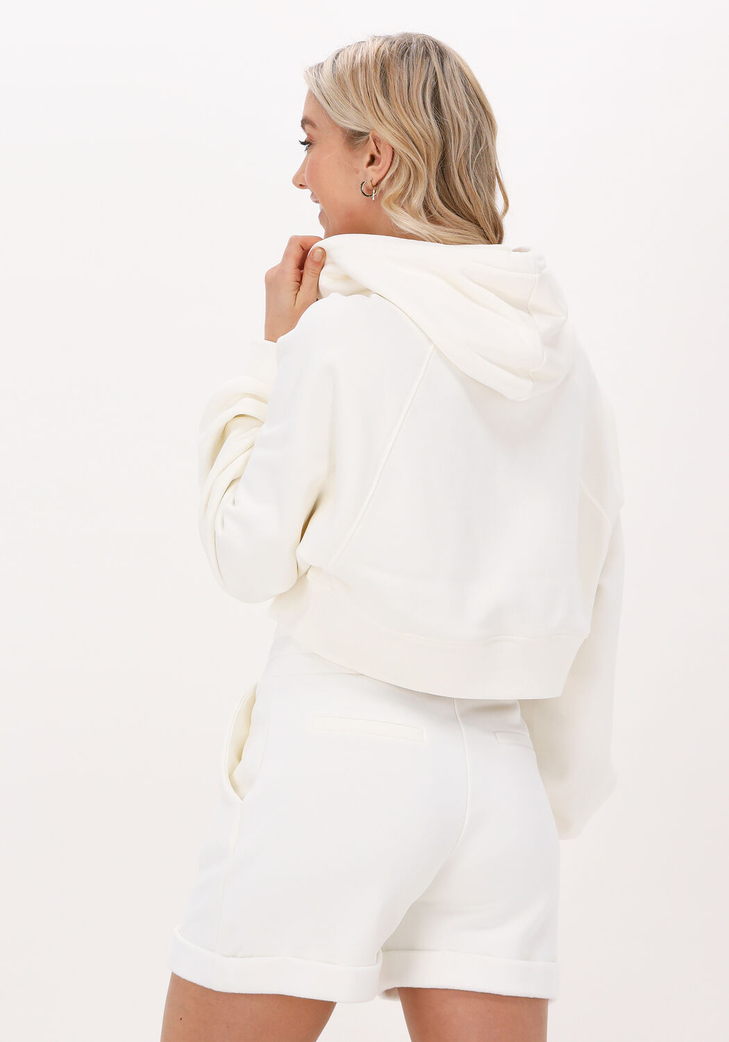 Witte cropped sale hoodie
