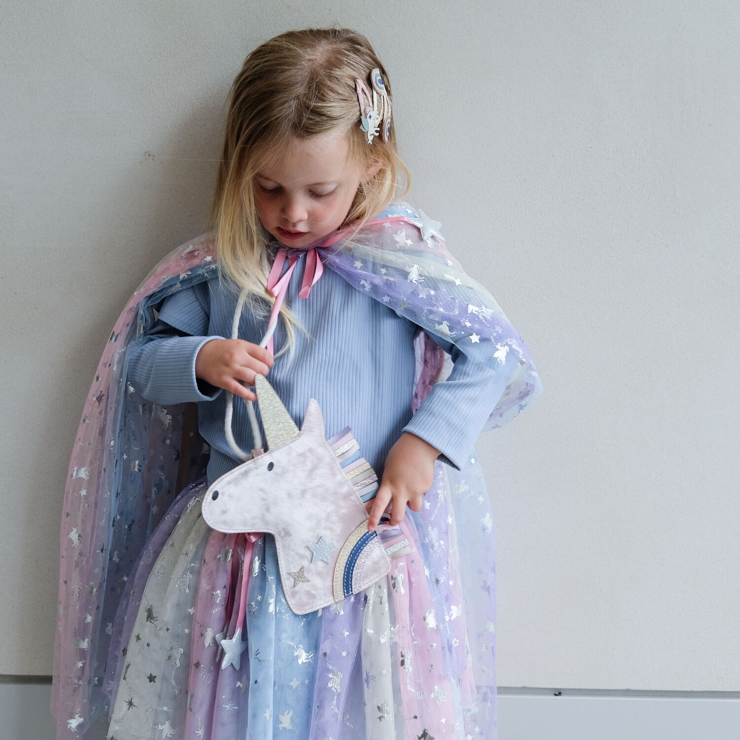 Roze Mimi & Lula Schoudertas UNICORN BAG - large