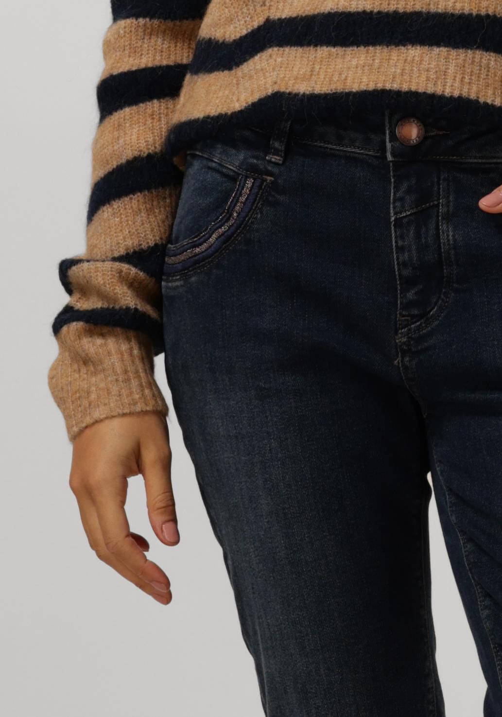 MOS MOSH Dames Jeans Naomi Colla Jeans Blauw