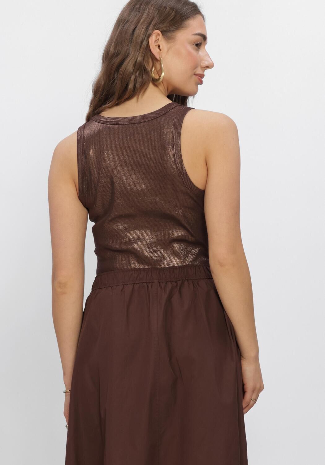 Bruine SUMMUM Top RIB TANKTOP COTTON RIB - large