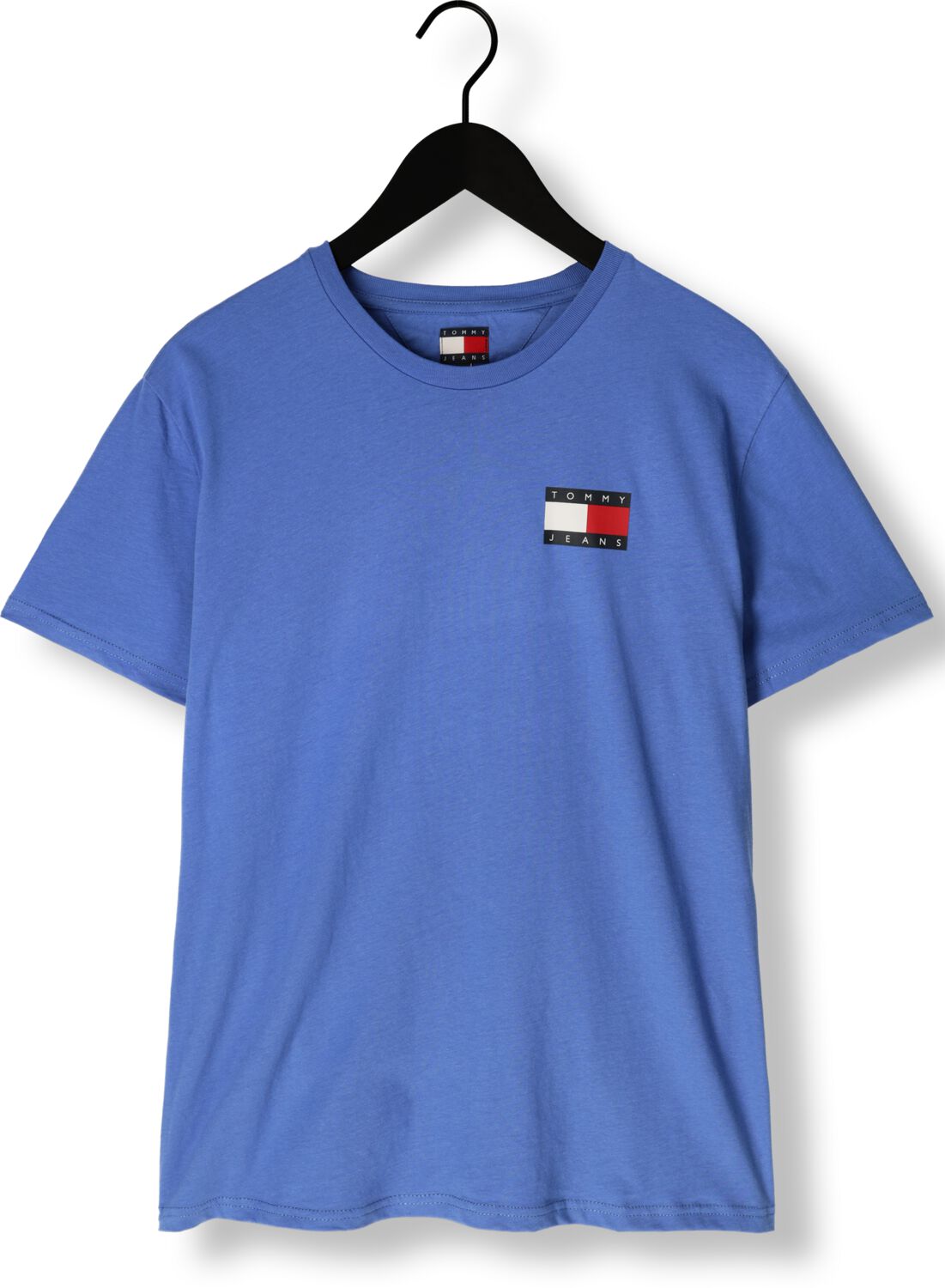 TOMMY JEANS Heren Polo's & T-shirts Tjm Slim Essential Flag Tee Ext Blauw