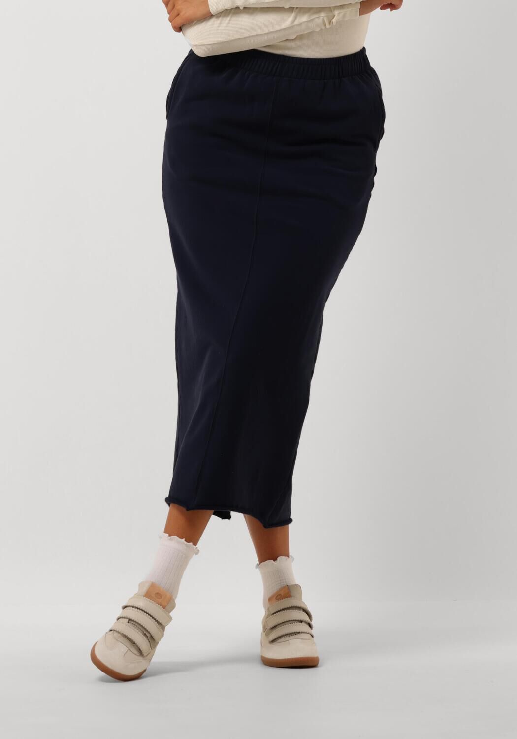 Penn&Ink N.Y Navy Blue Midi Skirt 503 Blue Dames