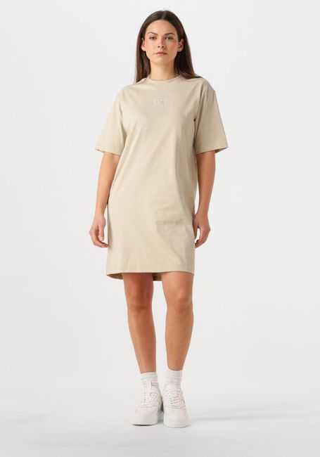 Beige CALVIN KLEIN Mini jurk PLACED INST TEE DRESS - large