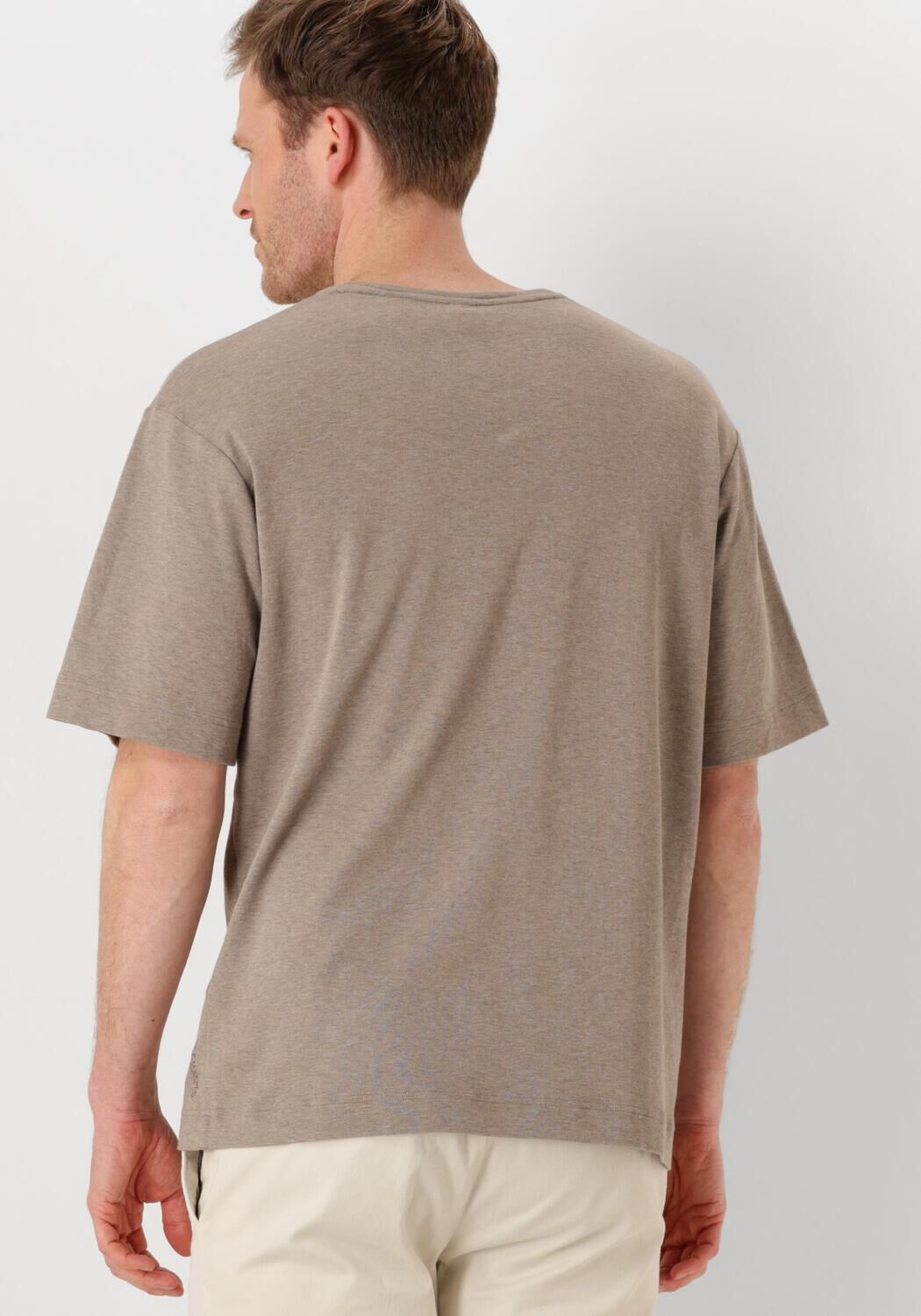 PROFUOMO Heren Polo's & T-shirts T-shirt Crewneck Oversized Ss Taupe