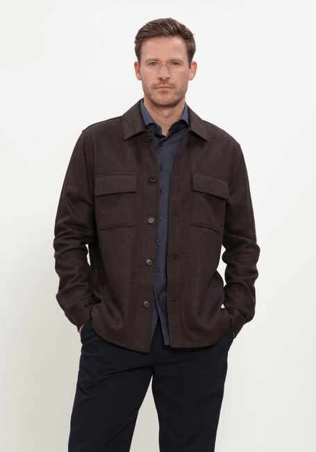 Bruine PROFUOMO Overshirt OVERSHIRT KNITTED - large