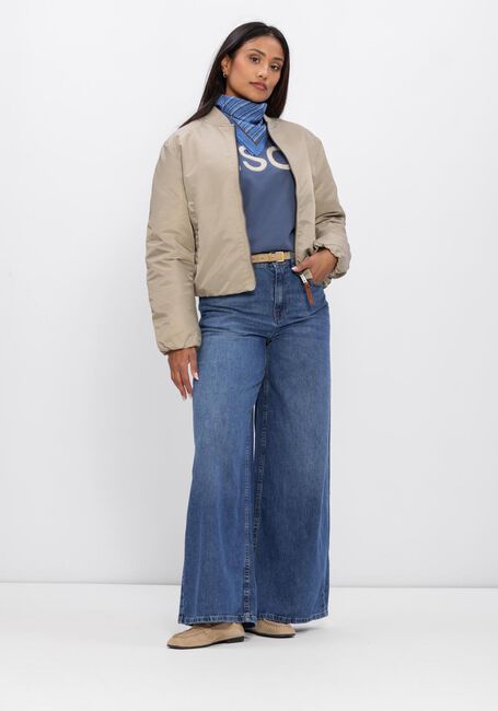 Blauwe MSCH COPENHAGEN Wide jeans MSCHTURIG ALENA PANTS - large