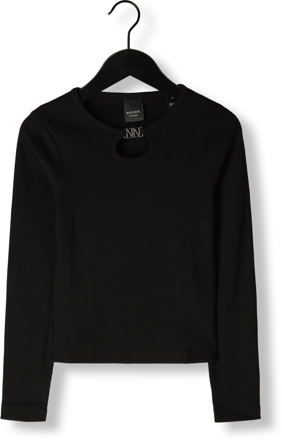 NIK & NIK Meisjes Tops & T-shirts Presley Ls Rib Top Zwart