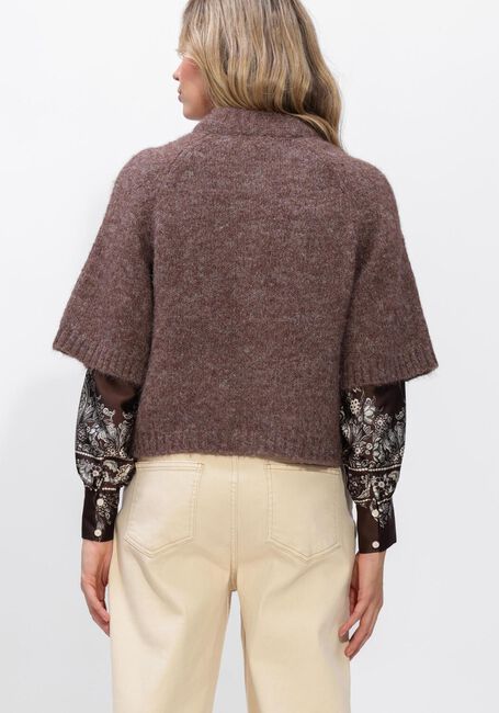 Bruine NEO NOIR Trui BENUTA FLUFFY KNIT CARDIGAN - large