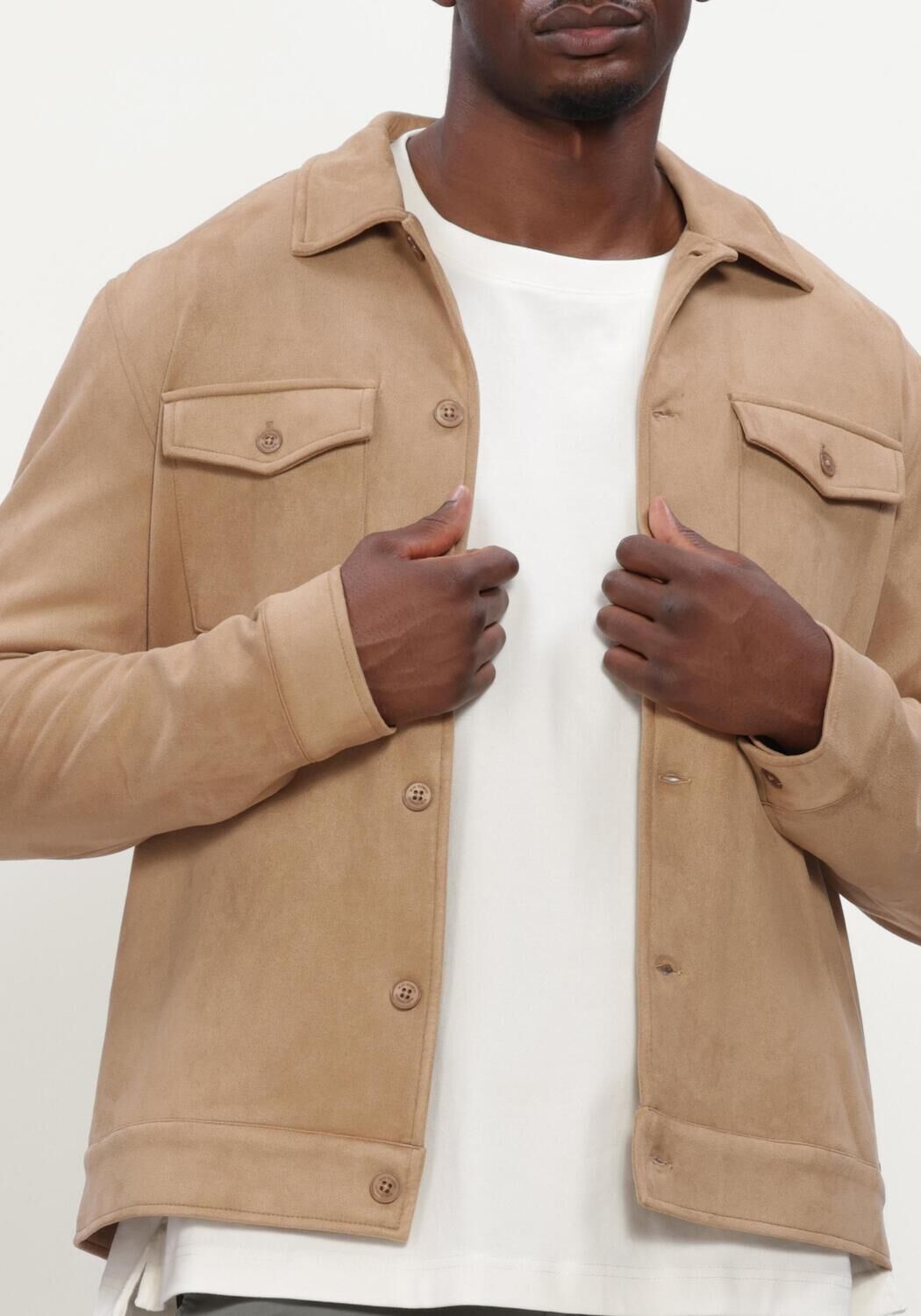 Camel BLUE INDUSTRY Overshirt BLUE INDUSTRY SHIRTJACKET - large