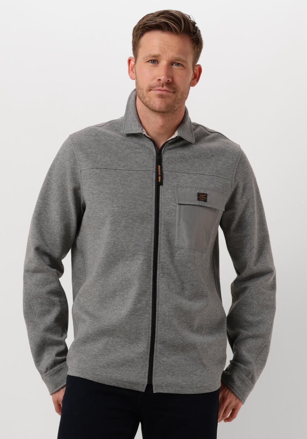 PME LEGEND Heren Overshirts Long Sleeve Shirt Spacer Sweat Wit