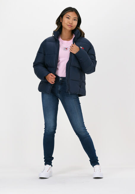 Roze TOMMY JEANS T-shirt TJW SLIM TINY TOMMY 2 TEE - large