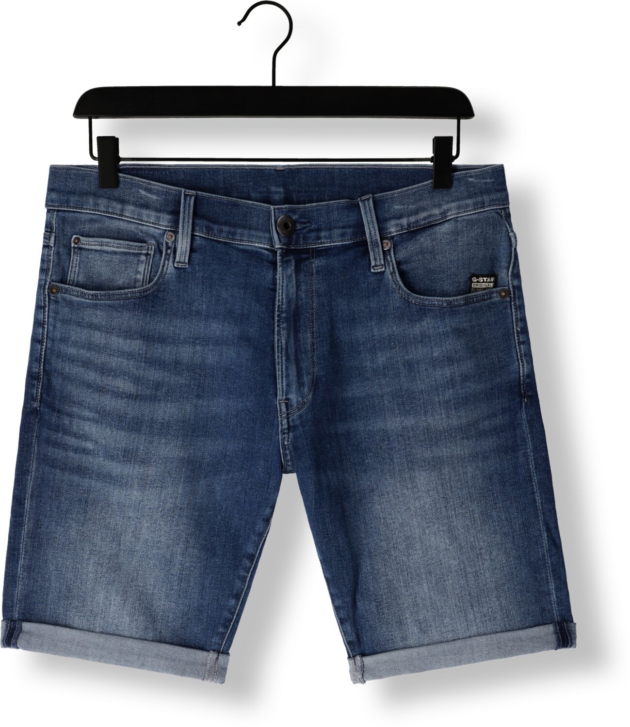 G-STAR RAW Heren Jeans 3301 Slim Short Blauw