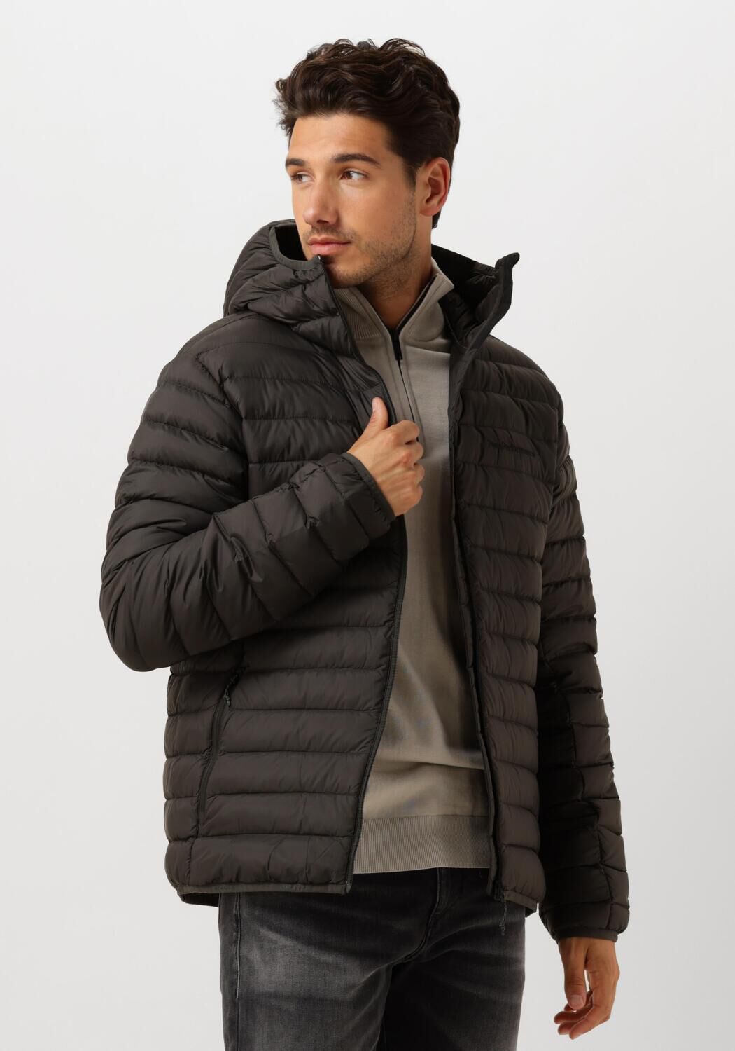 PEAK PERFORMANCE Heren Jassen M Down Liner Hood Jacket Donkergroen