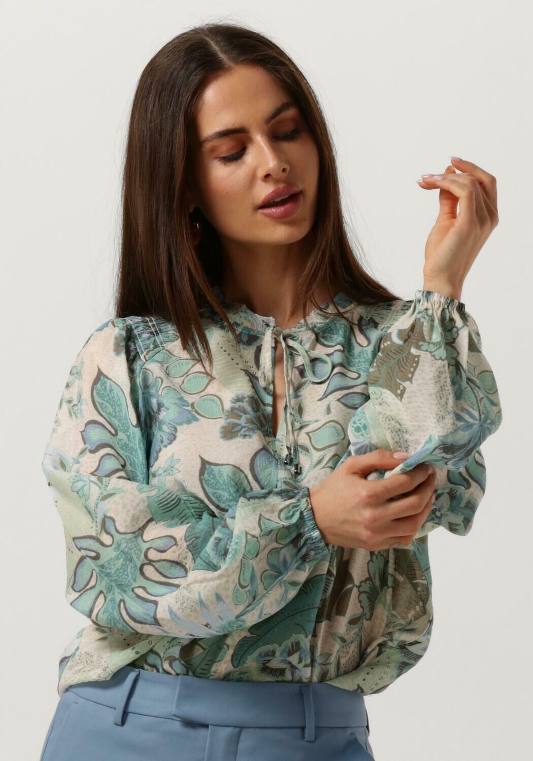 MOS MOSH Blouse met Bloemenprint en Losse Pasvorm Multicolor Dames