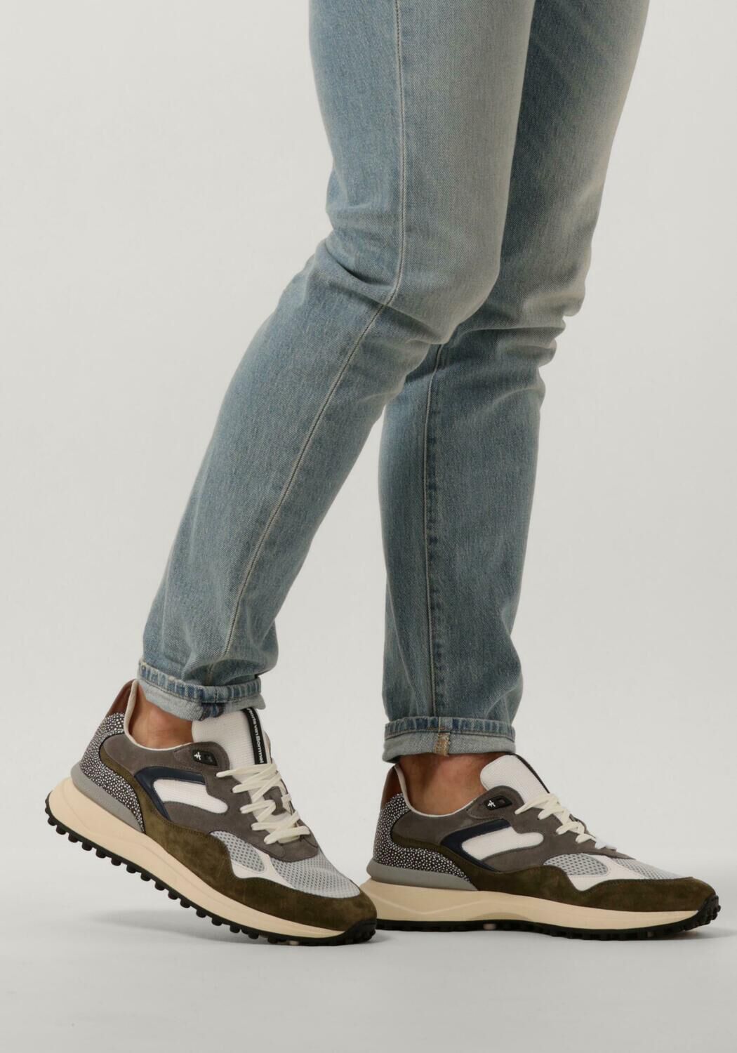 Groene FLORIS VAN BOMMEL Lage sneakers SFM 10159 Omoda