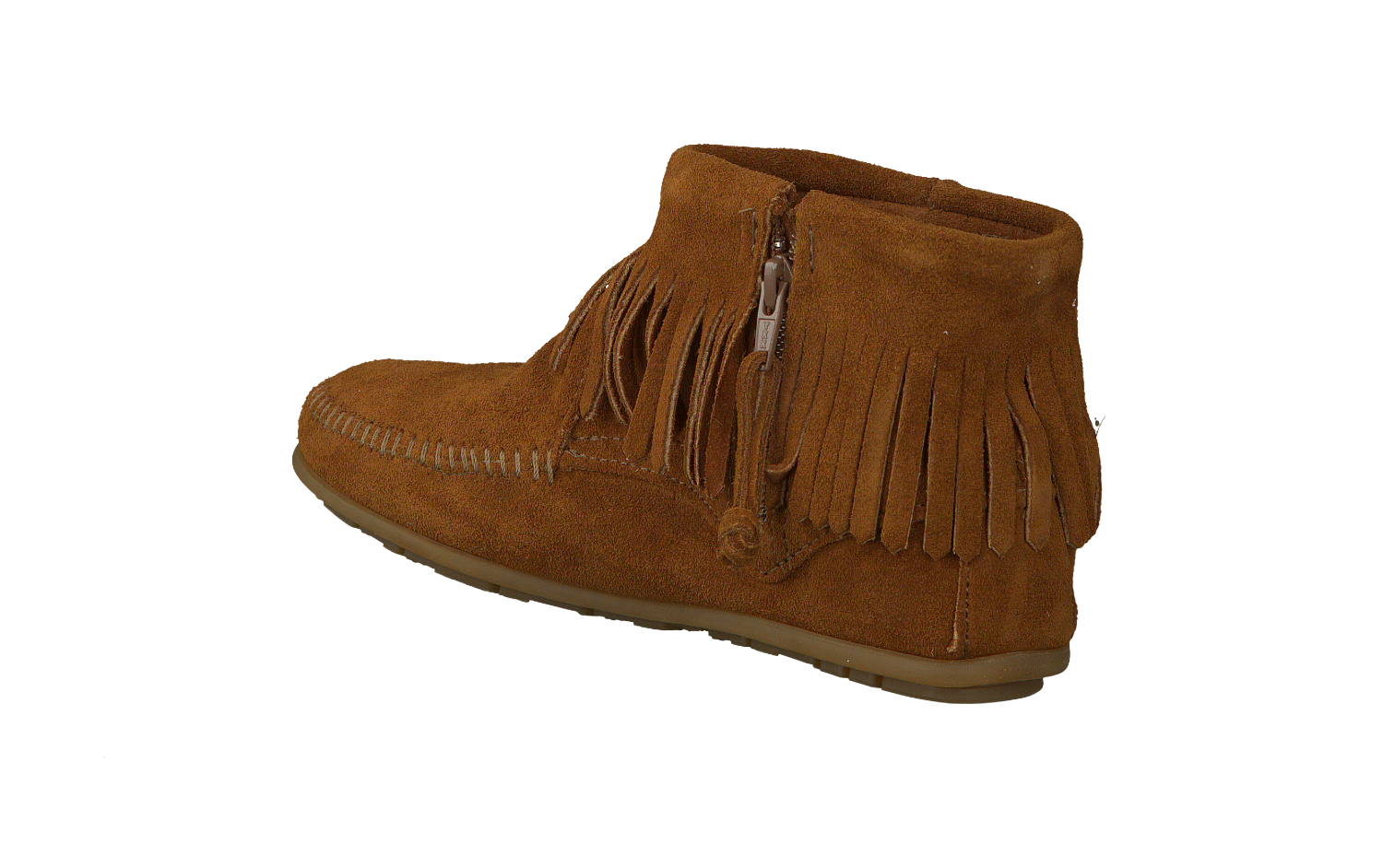 cognac MINNETONKA Enkellaarsjes 527T | Omoda Bruine Minnetonka Enkellaarsjes omoda.nldames