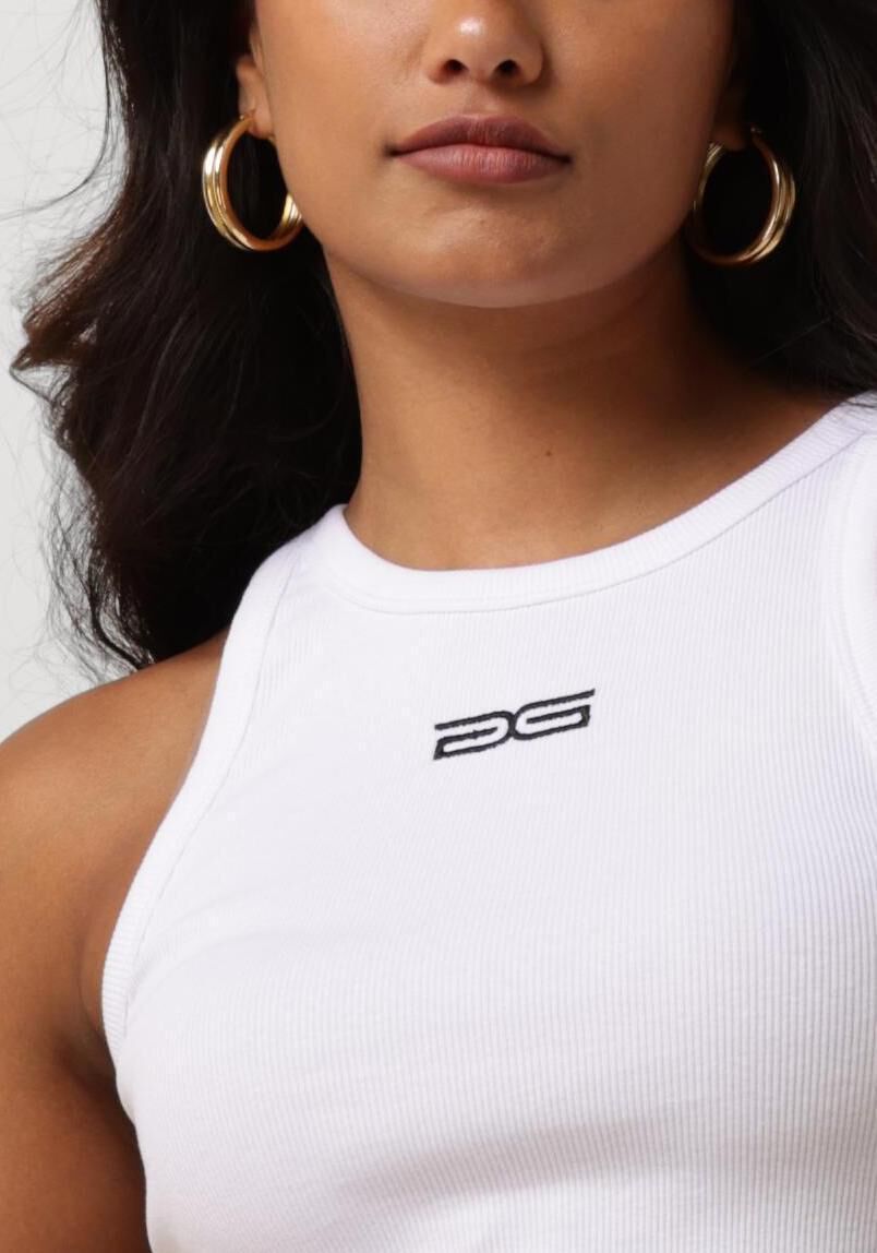 GESTUZ Dames Tops & T-shirts Drewgz Sl Logo Tank Wit