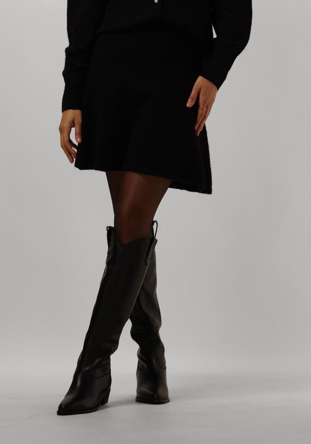 NEO NOIR Elegante Zwarte Gebreide Rok Black Dames